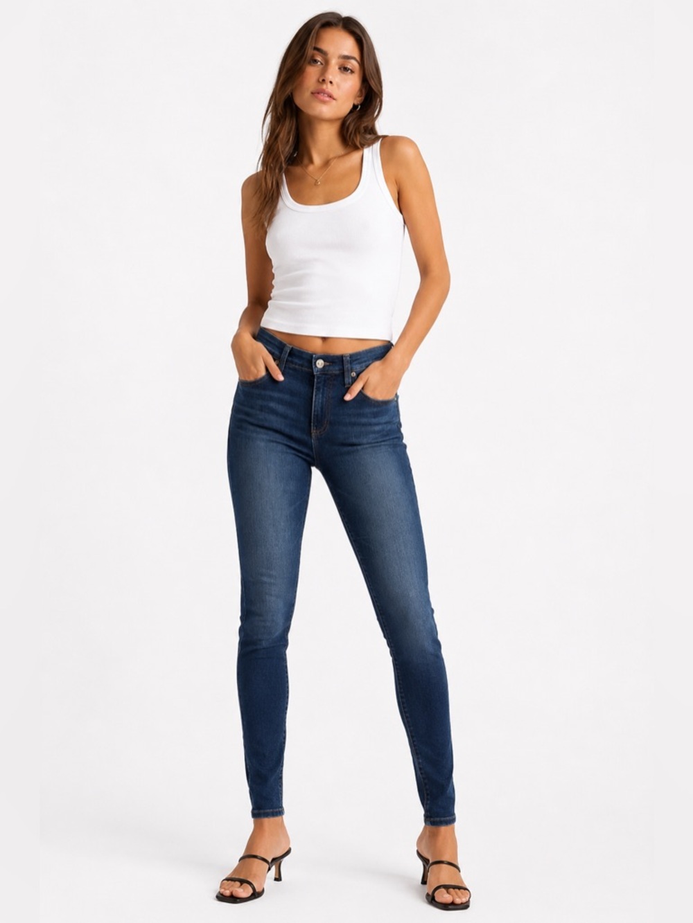 AG Adriano Goldschmied The Legging Super Skinny Dark Wash Jeans 27 Designer